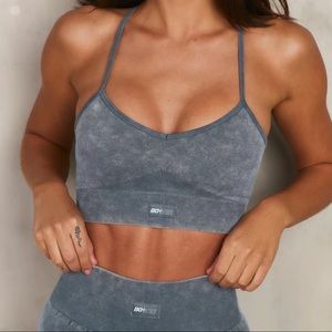 Bo&Tee Acid Wash Sports Bra Sz Medium